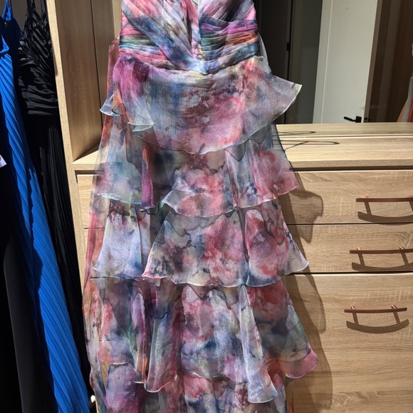 Theia Kimora Haltered Tiered Gown - Picture 3 of 3